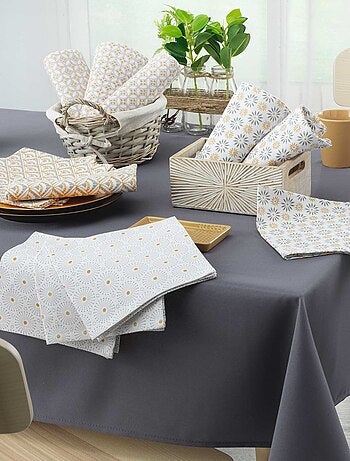 3 Serviettes de table coton Floreor