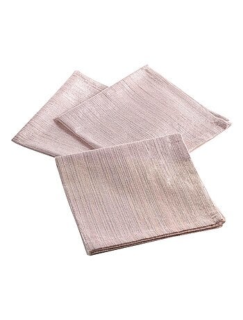 3 Serviettes de table Elégance Rose