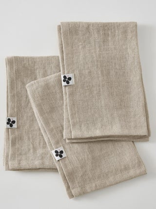 3 Serviettes de table en lin Soline