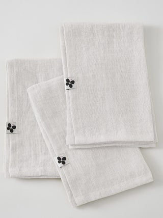 3 Serviettes de table en lin Soline