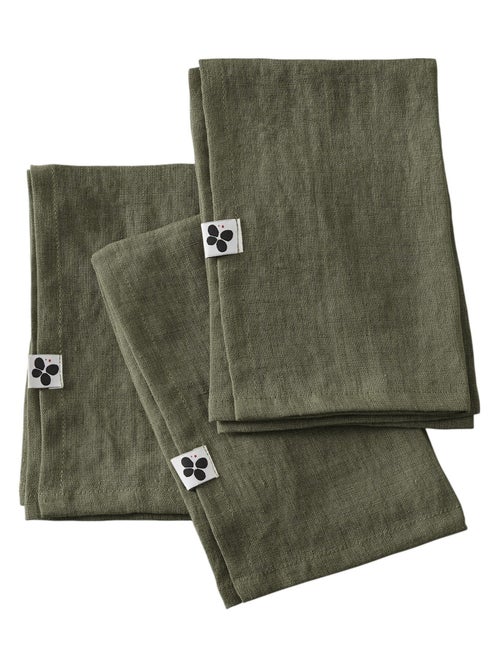3 Serviettes de table en lin Soline - Kiabi 3 Serviettes de table en lin Soline - Kiabi