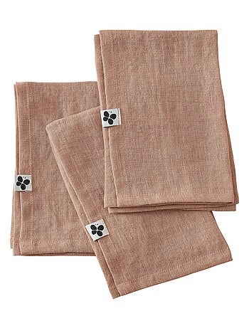 3 Serviettes de table en lin Soline