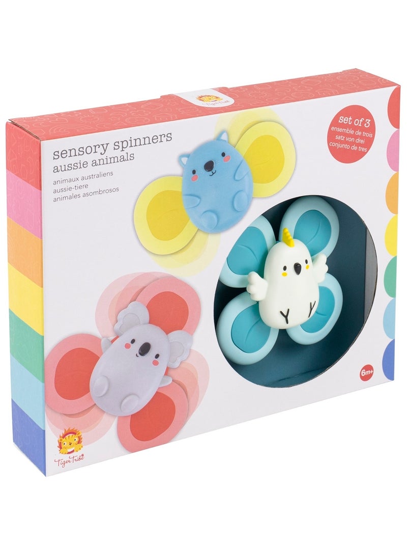 3 Spinners sensoriels animaux Blanc - Kiabi