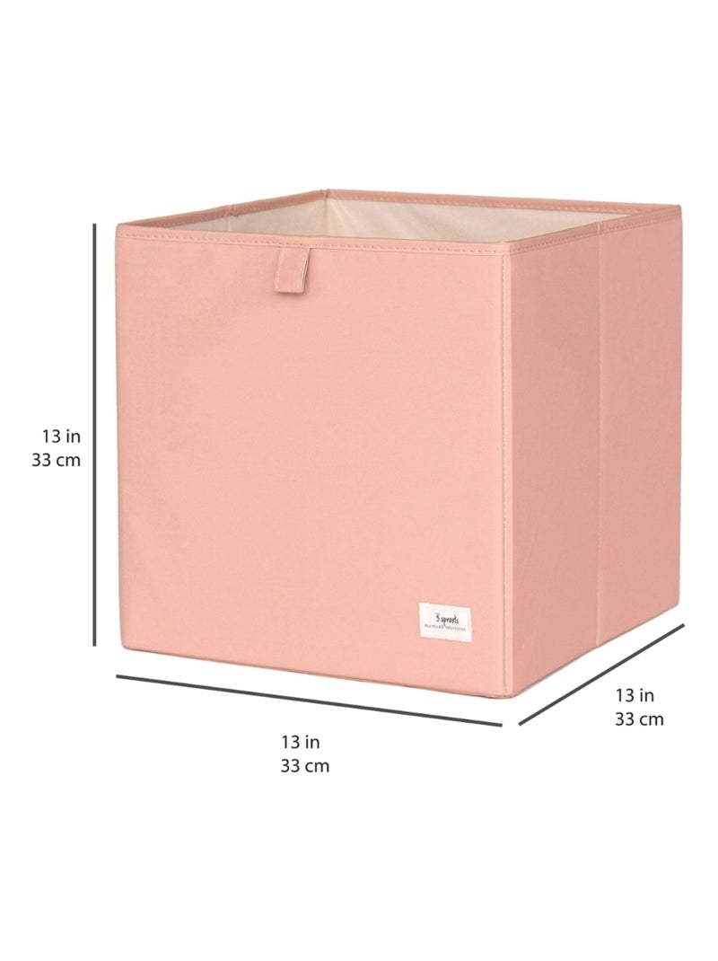 3 sprouts - Cube de rangement en tissu Rose - Kiabi
