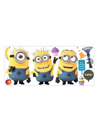 3 stickers Geants repositionnables Les Minions H 46 cm