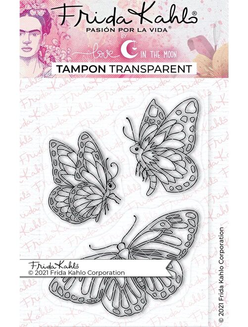 3 tampons transparents - Papillons - 9,5 x 6,5 cm - Kiabi