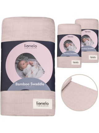3 x Langes coton bébé en bambou naturel LIONELO - 120x120