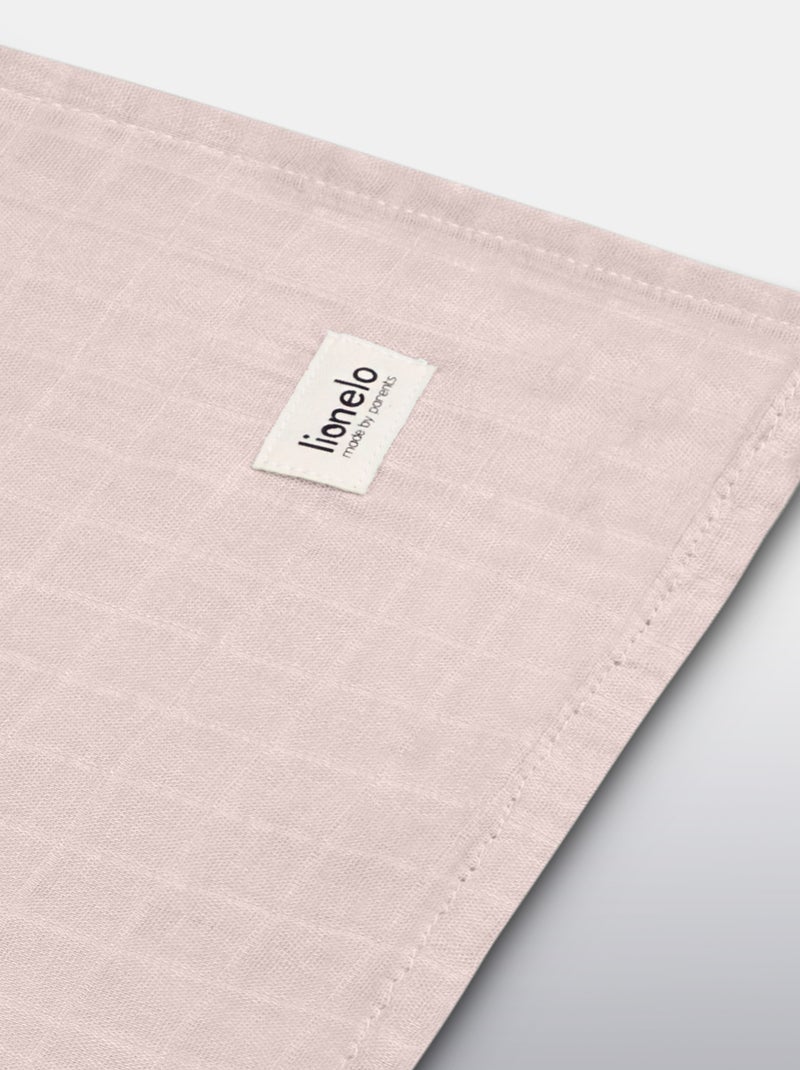 3 x Langes coton bébé en bambou naturel LIONELO - 120x120 Beige - Kiabi