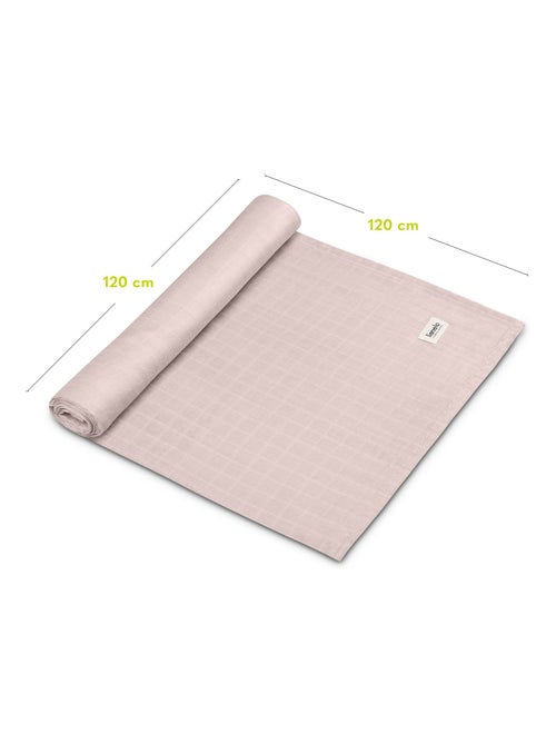 3 x Langes coton bébé en bambou naturel LIONELO - 120x120 - Kiabi