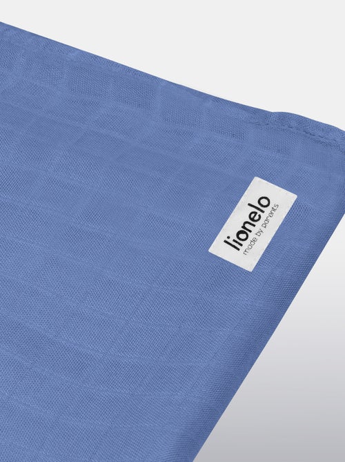3 x Langes coton bébé en bambou naturel LIONELO - 120x120 - Kiabi
