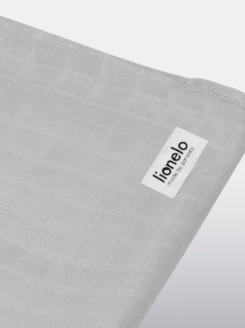 3 x Langes coton bébé en bambou naturel LIONELO - 120x120 - Kiabi
