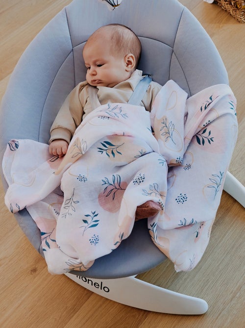 3 x Langes coton bébé en bambou naturel LIONELO - 70x70 cm - Antibactériens - Kiabi