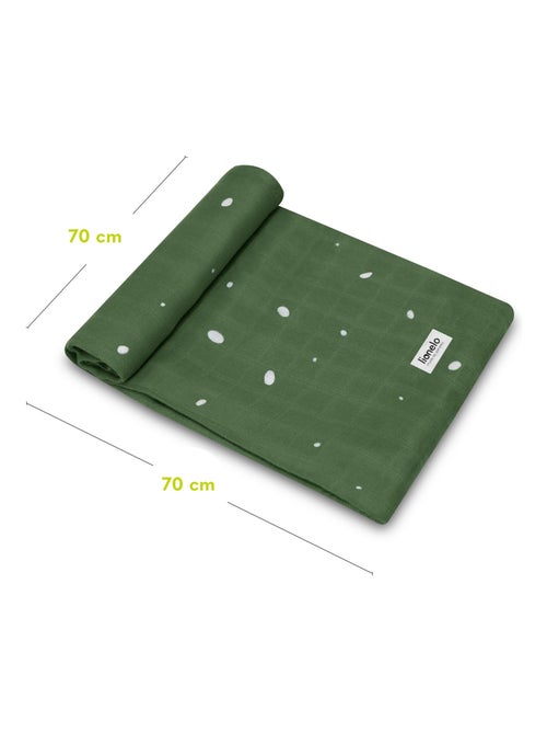 3 x Langes coton bébé en bambou naturel LIONELO - 70x70 cm - Antibactériens - Kiabi