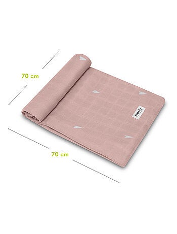 3 x Langes coton bébé en bambou naturel LIONELO - 70x70 cm - Antibactériens