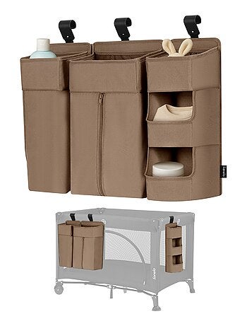 3 x Organisateur suspendu pour lit bébé LIONELO Sidepocket - Ranger les couches - Panier