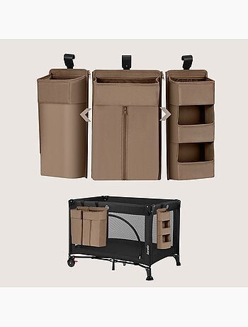 3 x Organisateur suspendu pour lit bébé LIONELO Sidepocket - Ranger les couches - Panier