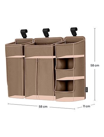 3 x Organisateur suspendu pour lit bébé LIONELO Sidepocket - Ranger les couches - Panier