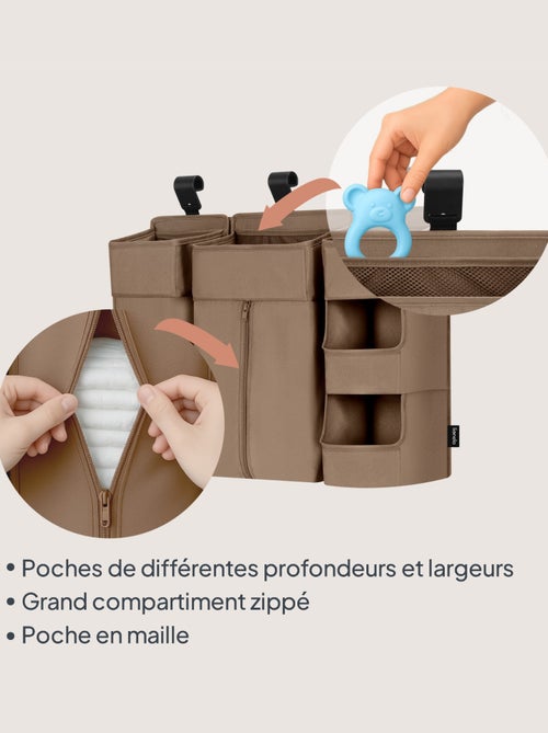 3 x Organisateur suspendu pour lit bébé LIONELO Sidepocket - Ranger les couches - Panier - Kiabi