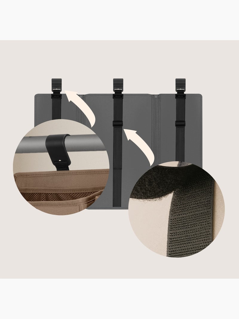 3 x Organisateur suspendu pour lit bébé LIONELO Sidepocket - Ranger les couches - Panier Gris - Kiabi