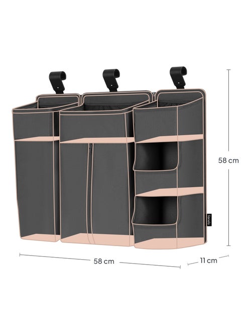 3 x Organisateur suspendu pour lit bébé LIONELO Sidepocket - Ranger les couches - Panier - Kiabi