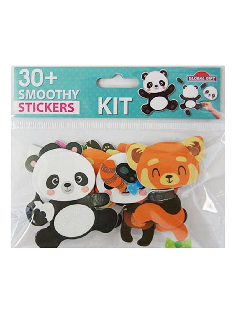 30 Autocollants - Mousse EVA - Panda à - Global Gift Multicolore - Kiabi