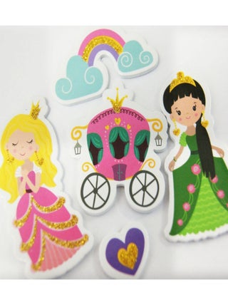 30 Autocollants - Mousse EVA - Princesses - - Global Gift