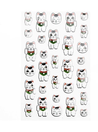 30 Autocollants Chat porte-bonheur - effet gel - Rico Design