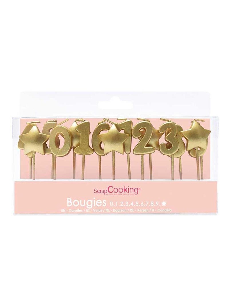 30 bougies d'anniversaire étoiles dorées - ScrapCooking Doré/or - Kiabi