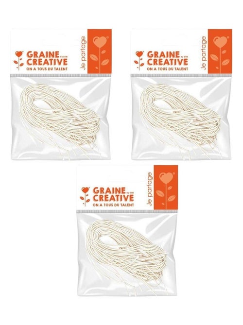 30 élastiques blancs pour masques 60 cm - Graine Créative - Kiabi