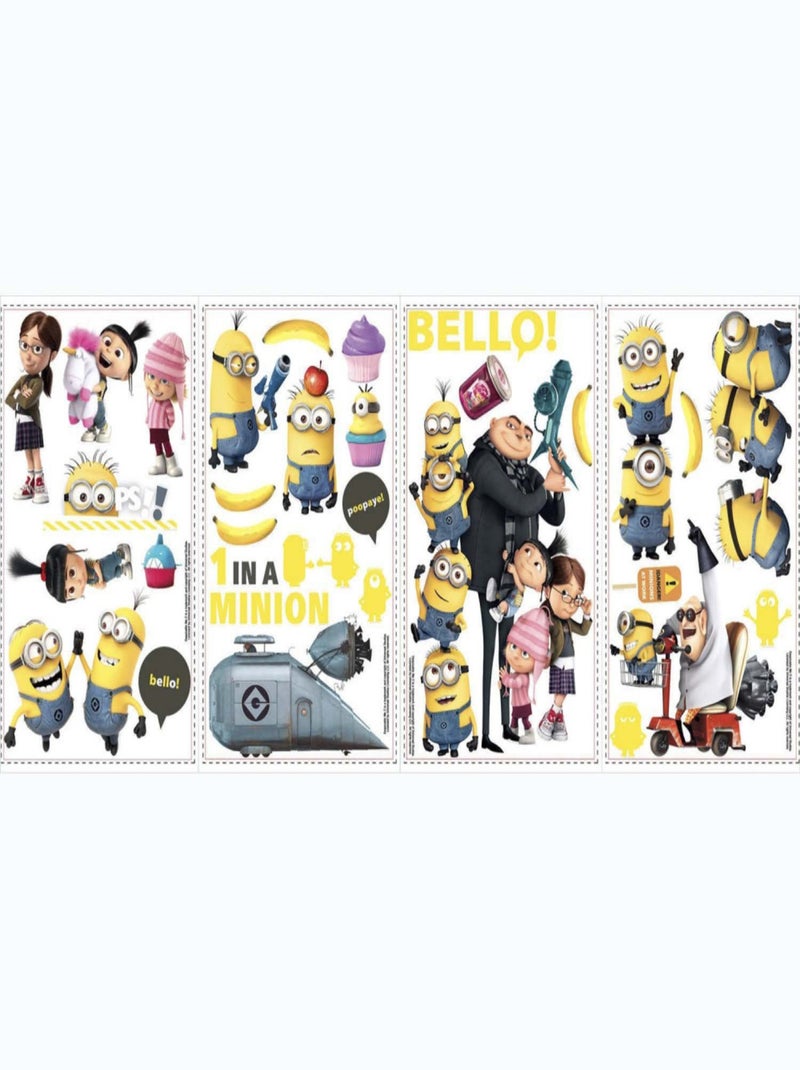 31 stickers repositionnables Les Minions Jaune - Kiabi