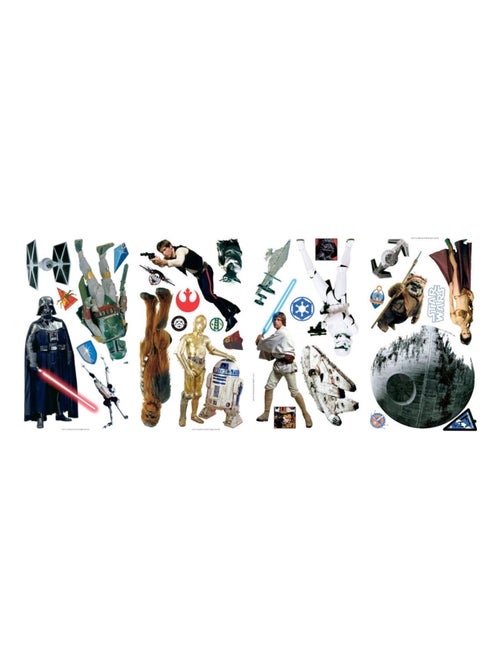 31 Stickers Star Wars Trilogie 4 planches de 25x46cm - Kiabi