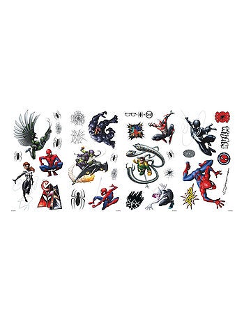 32 Stickers Personnages Spiderman Marvel