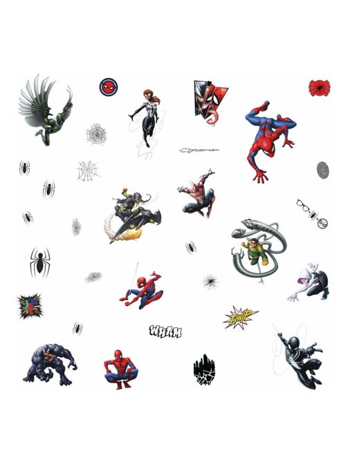 32 Stickers Personnages Spiderman Marvel - Kiabi