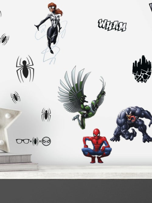 32 Stickers Personnages Spiderman Marvel - Kiabi