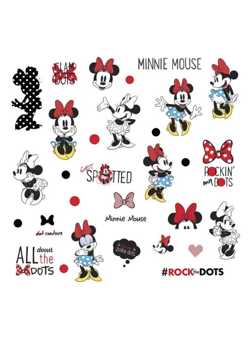 35 Stickers géant Minnie Mouse Rockin' my Dots Disney - Kiabi
