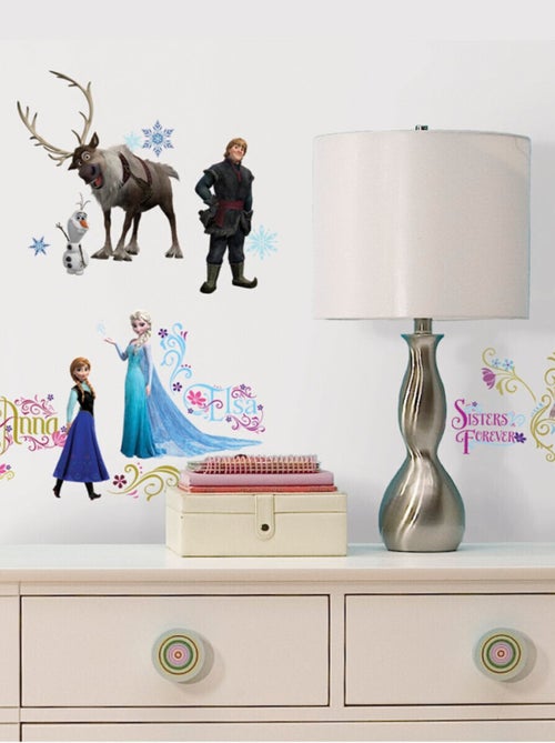 36 Stickers géant scintillant La Reine des Neiges Disney Frozen - Kiabi