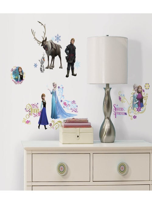36 Stickers géant scintillant La Reine des Neiges Disney Frozen - Kiabi