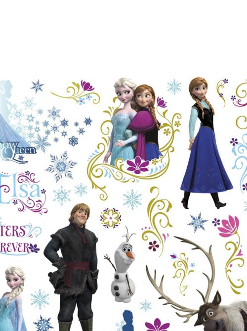 36 Stickers géant scintillant La Reine des Neiges Disney Frozen - Kiabi