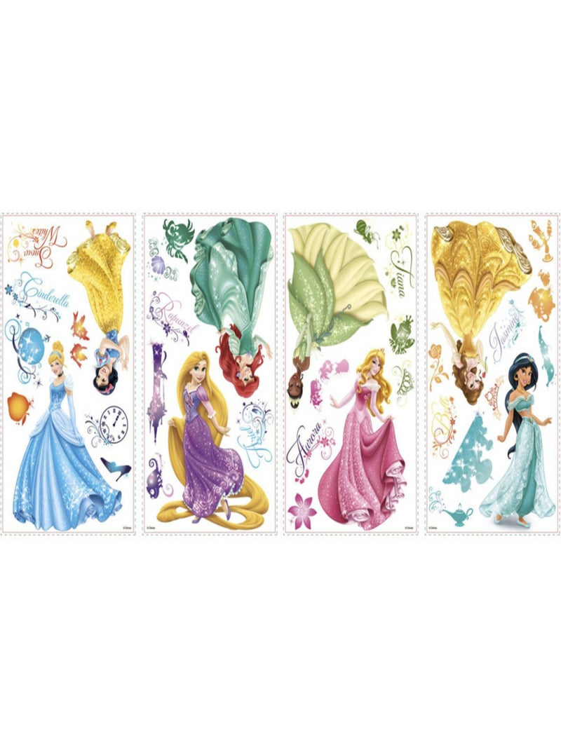 37 Stickers Princesses Disney Royal Repositionnables Multicolore - Kiabi