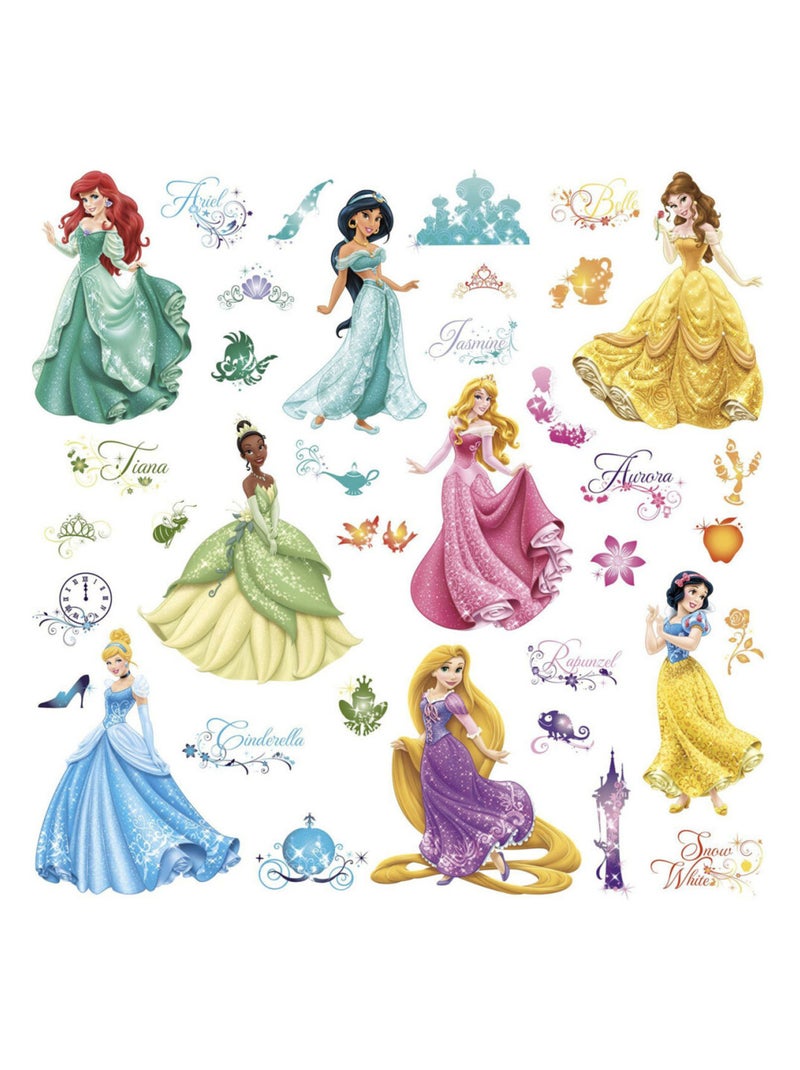37 Stickers Princesses Disney Royal Repositionnables Multicolore - Kiabi