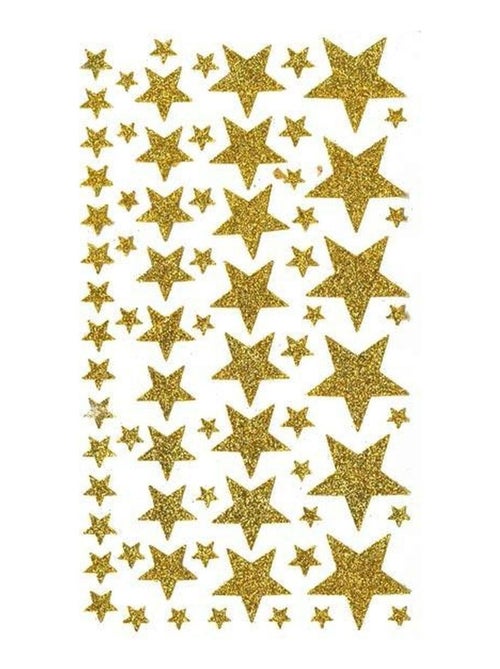 375 stickers étoiles à paillettes dorées - Artemio - Kiabi
