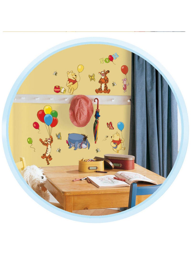 38 Stickers repositionnable Winnie l'Ourson Disney 102x46cm Multicolore - Kiabi