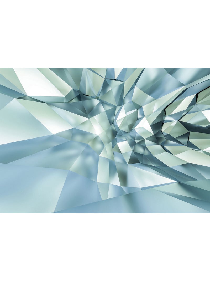 3D Crystal Cave Photo murale Diamant Scintillant - 368 x 254 cm Bleu - Kiabi