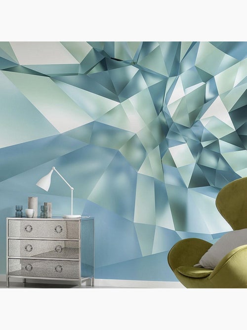 3D Crystal Cave Photo murale Diamant Scintillant - 368 x 254 cm - Kiabi