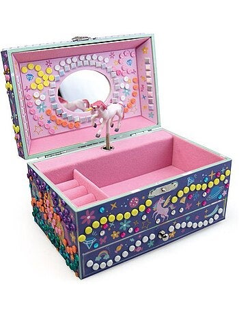 3d mosaïques - sycomore - stick'n fun - boîte à musique licorne - dès 5 ans