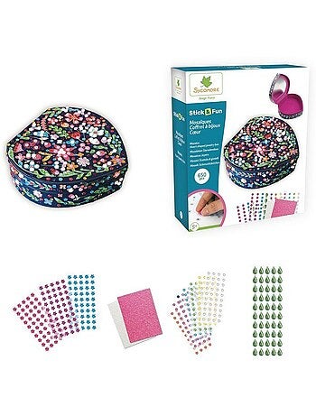 3d mosaïques - sycomore - stick'n fun - coffret coeur - dès 5 ans