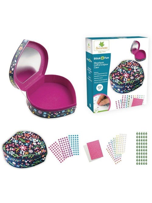 3d mosaïques - sycomore - stick'n fun - coffret coeur - dès 5 ans - Kiabi