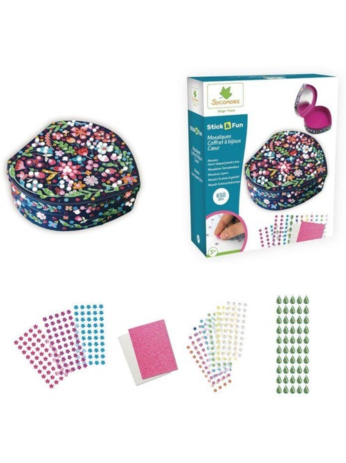 3d mosaïques - sycomore - stick'n fun - coffret coeur - dès 5 ans - Kiabi