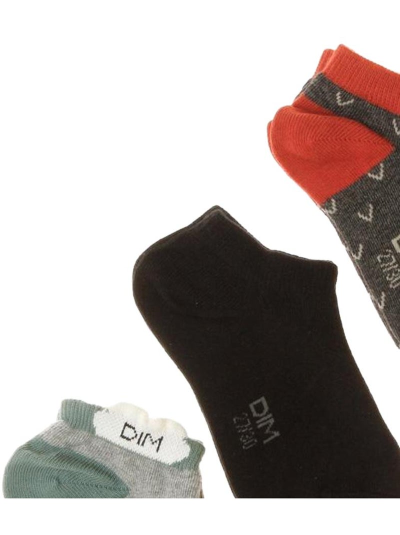 3x Paires de Chaussettes à Motifs Fille Gris Argenté - Kiabi