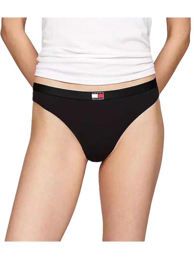 3x Strings Femme Tommy Hilfiger Thong Noir - Kiabi